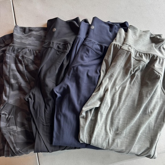 Athleta Pants - Lot of 4 Athleta Joggers Womens L Salutation High Rise Stretch Yoga Pants Camo